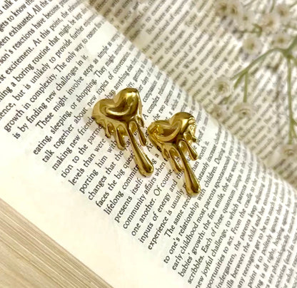 Dripping Heart Earrings